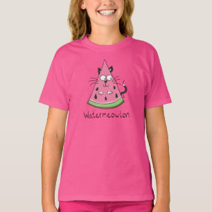 Camiseta Funny Cat Watermelon Cute Kids