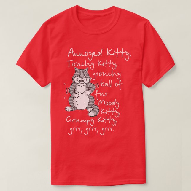 Camiseta Funny Cat  Yarn  String Theory  (Diseño del anverso)