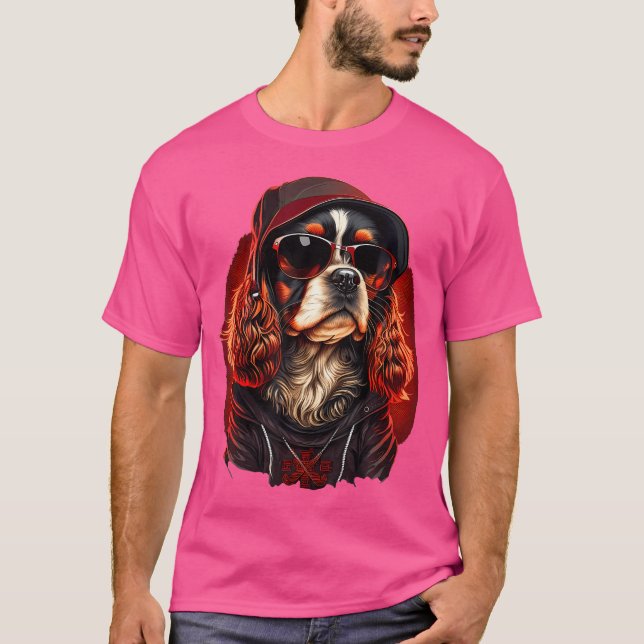Camiseta Funny Cavalier King Charles Spaniel Cute Rap Hip H (Anverso)
