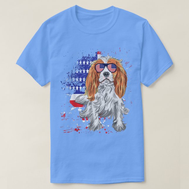 Camiseta Funny Cavalier King Charles Spaniel Independence D (Diseño del anverso)