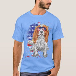Camiseta Funny Cavalier King Charles Spaniel Independence D