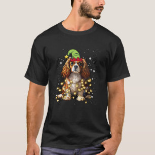 Camiseta Funny Cavalier King Charles Spaniel Navidades Ligh