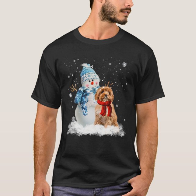 Camiseta Funny Cavoodle Navidades Snowman Navidades Pajama (Anverso)
