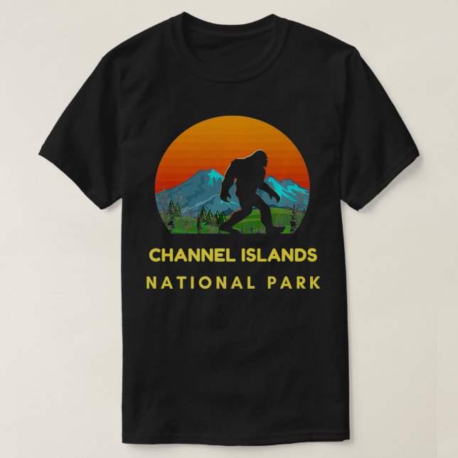 Camiseta Funny Channel Islands National Park Bigfoot Hiking (Diseño del anverso)