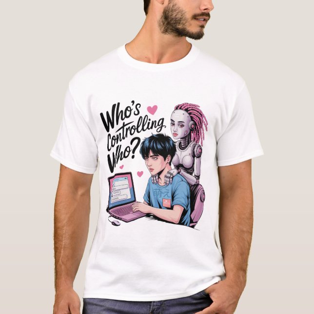 Camiseta Funny Chatbot Companion Ai Memes que controlan el  (Anverso)