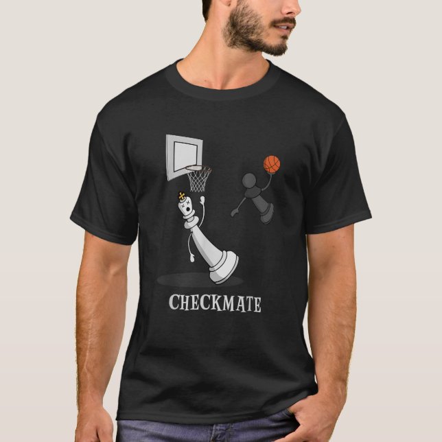 Camiseta Funny Checkmate Chess Basketball Game Board King P (Anverso)