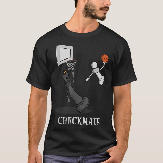 Camiseta Funny Checkmate Chess Basketball Game Board King P (Anverso)