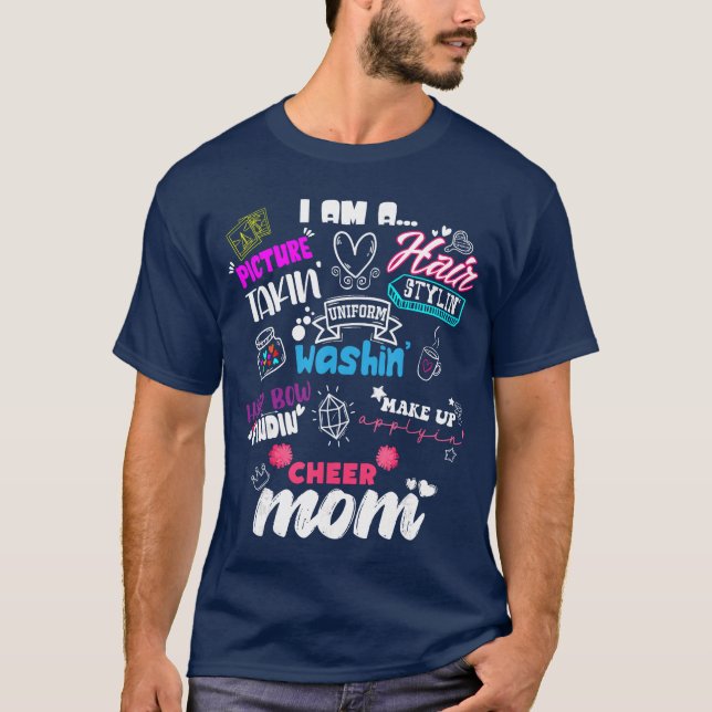Camiseta Funny Cheerleading Mom for Cheer Moms Cheer Squad  (Anverso)