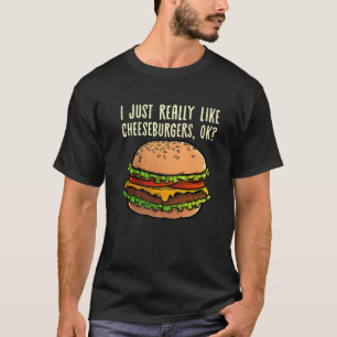 Camiseta Funny Cheeseburger Hamburger Design Burger Lover M