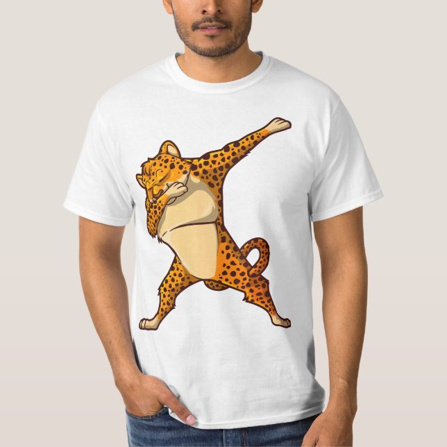 Camiseta Funny Cheetah Dance For Boys Girls Dabbing Cheetah (Anverso)