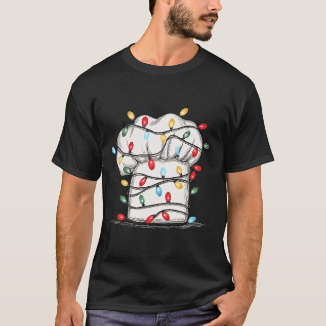 Camiseta Funny Chef Christmas Graphics Lights Lover Cook Co (Anverso)