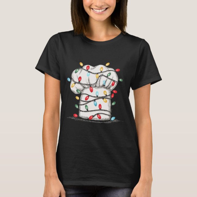 Camiseta Funny Chef Christmas Graphics Lights Lover Cook Co (Anverso)