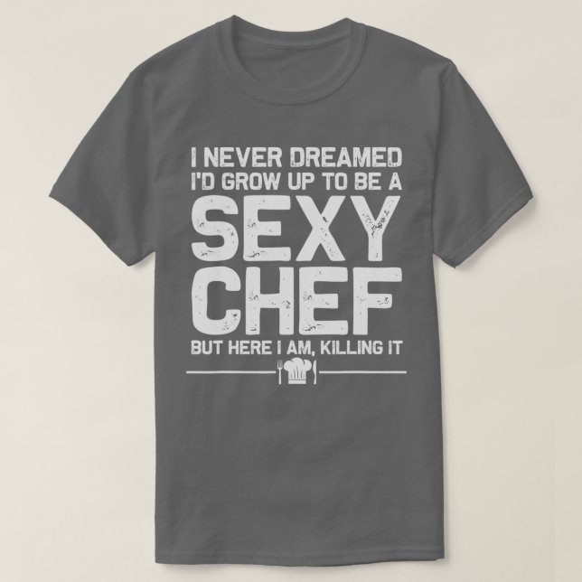 Camiseta Funny Chef Design Men Mujeres Sexy Cooking Novedad (Diseño del anverso)