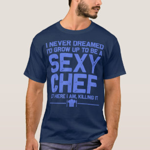 Camiseta funny chef design men women sey cooking novelty cu