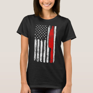 Camiseta Funny Chef Knife Diseño De Bandera Estadounidense
