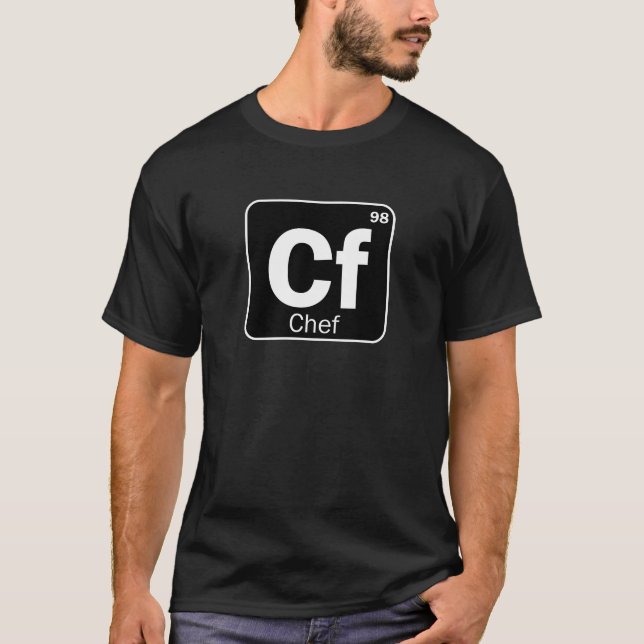 Camiseta Funny Chef y Cook Periódico Table Text Design (Anverso)
