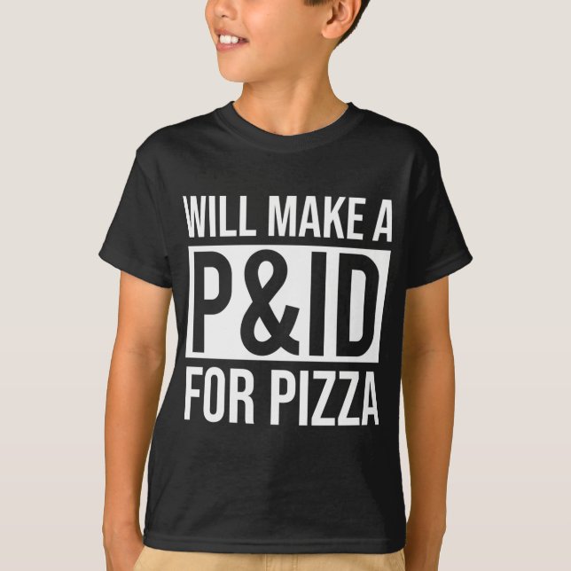 Camiseta Funny Chemical Engineer Pizza P&ID (Anverso)