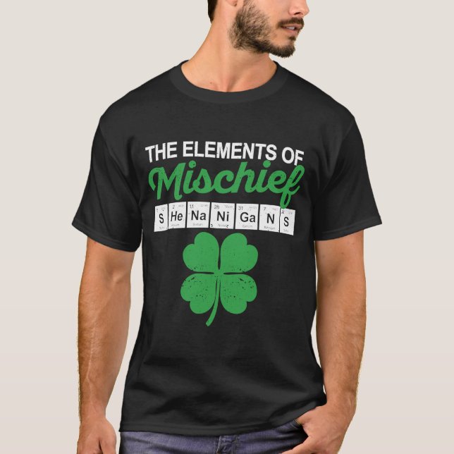 Camiseta Funny Chemistry Irish Shenanigans Tabla periódica  (Anverso)
