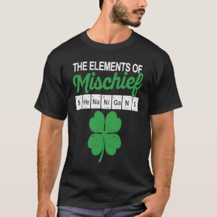 Camiseta Funny Chemistry Irish Shenanigans Tabla periódica
