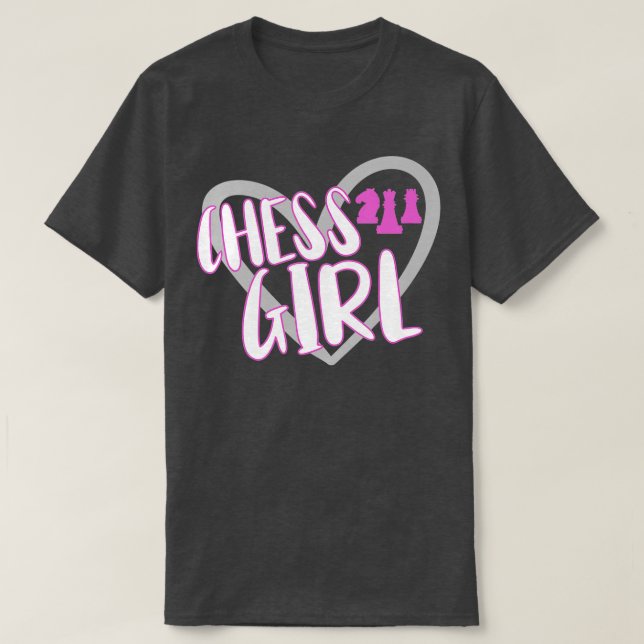 Camiseta Funny Chess Chica Heart Chess (Diseño del anverso)