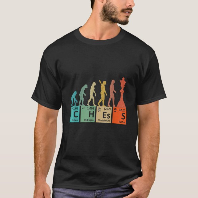 Camiseta Funny Chess Evolution Gaming sets Periodic Table E (Anverso)