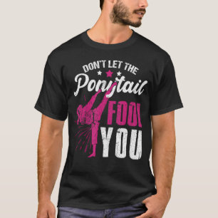Camiseta Funny Chica de cola de ponitail Karate Taekwondo J