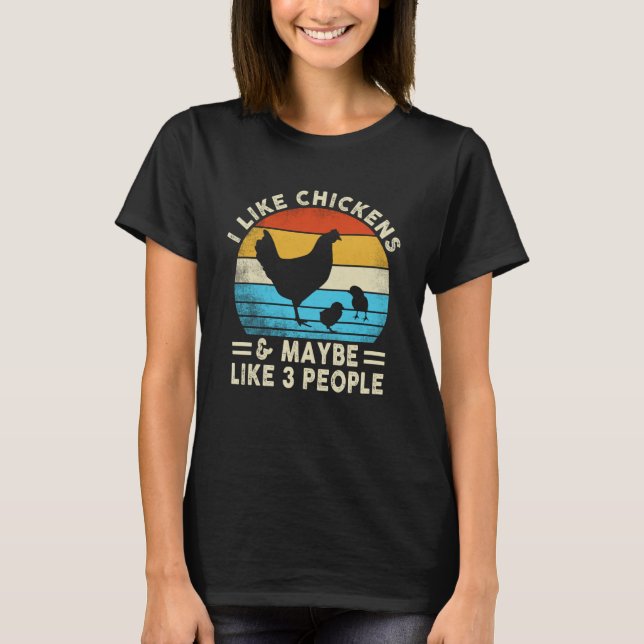 Camiseta Funny Chica de la granja de pollos de pollo de tee (Anverso)