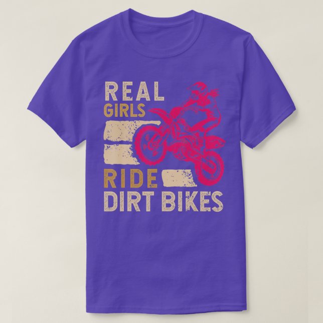 Camiseta Funny Chica Dirt Bike Art Para Mujeres Sport Motor (Diseño del anverso)