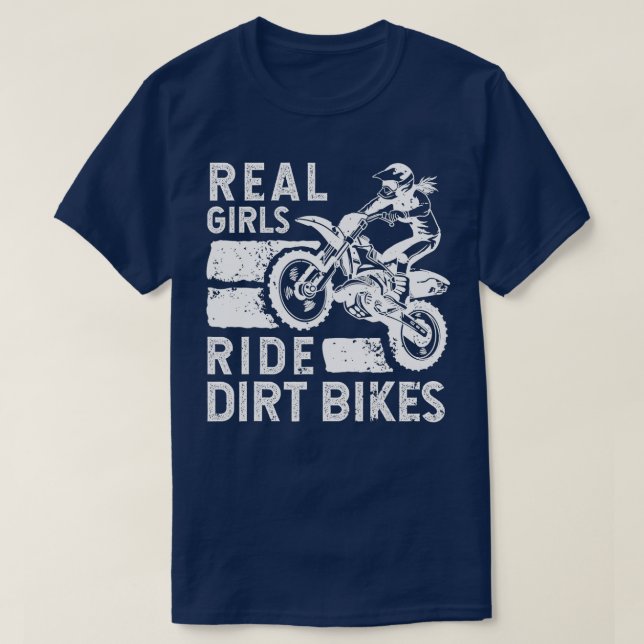 Camiseta Funny Chica Dirt Bike Art Para Mujeres Sport Motor (Diseño del anverso)