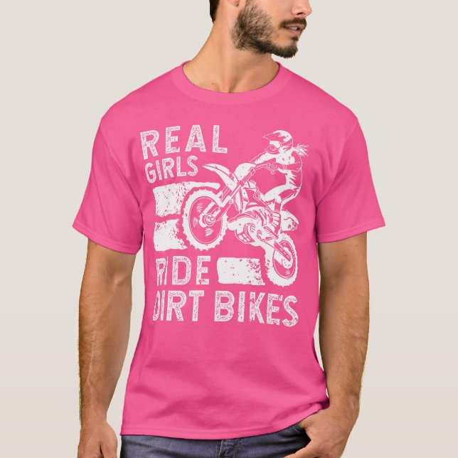 Camiseta Funny Chica Dirt Bike Art Para Mujeres Sport Motor (Anverso)