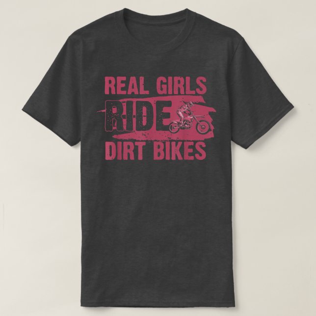Camiseta Funny Chica Dirt Bike Art Para Mujeres Sport Motor (Diseño del anverso)