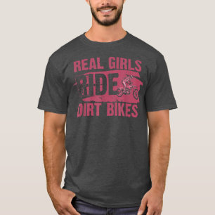 Camiseta Funny Chica Dirt Bike Art Para Mujeres Sport Motor