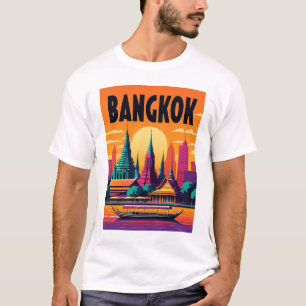 Camiseta Funny Chica Vintage Post Card Bangkok