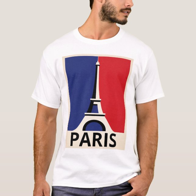 Camiseta Funny Chica Vintage Post Card Paris (Anverso)