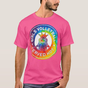 Camiseta Funny Chicas de tintes de voleibol sirvieron calie