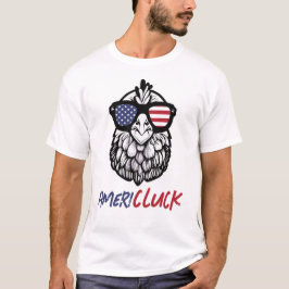 Camiseta Funny Chicken Ameri-CLUCK Patriótico