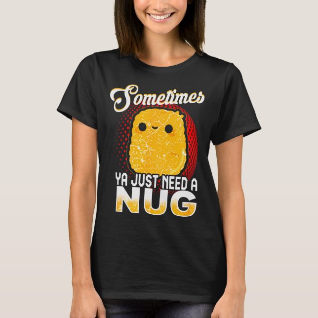 Camiseta Funny Chicken Nugget Fast Food Costume  (Anverso)