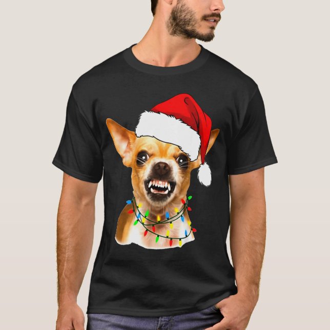 Camiseta Funny Chihuahua Christmas Shirt For Dog Lovers Wom (Anverso)