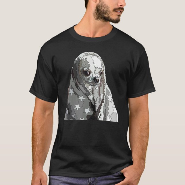 Camiseta Funny Chihuahua In A Blanket Chiwawa Mom Dad Dog L (Anverso)