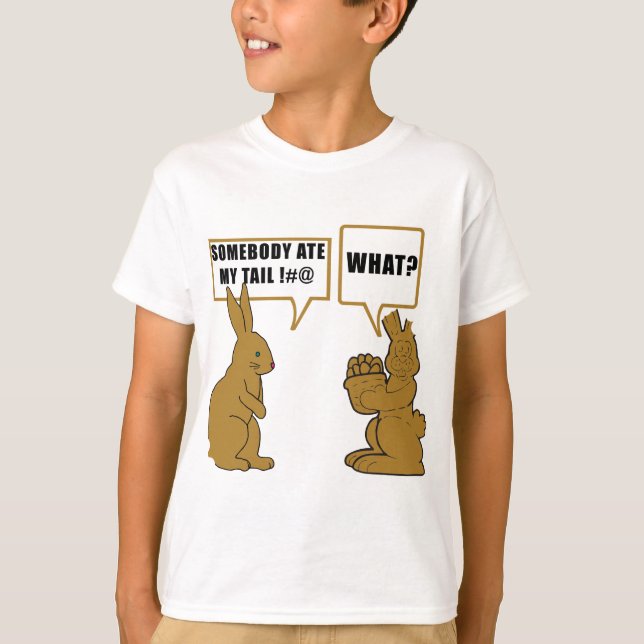 Camiseta Funny Chocolate Easter Bunny Kids (Anverso)