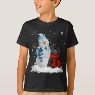 Camiseta Funny Chow Chow Navidades Navidades Snowman Pajama