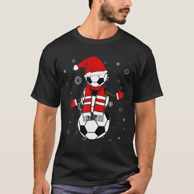 CAMISETA FUNNY CHRISMAS FÚTBOL FÚTBOL FÚTBOL SANTA SNOWMAN  (Anverso)