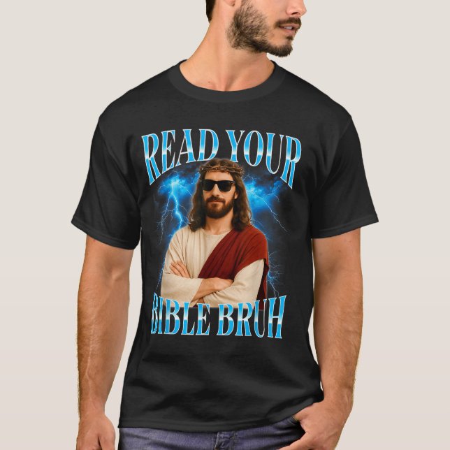 Camiseta Funny Christian Read Your Bible Bruh  (Anverso)