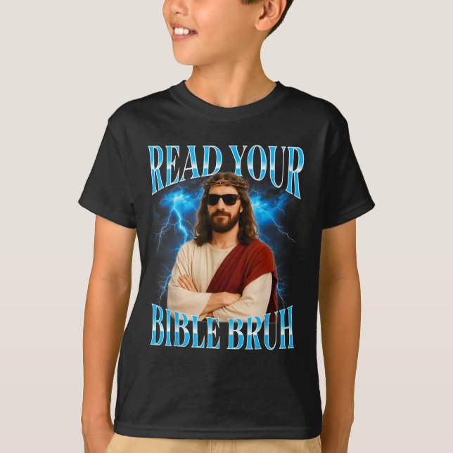 Camiseta Funny Christian Read Your Bible Bruh  (Anverso)