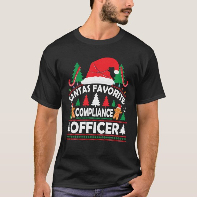 Camiseta Funny Christma, oficial de cumplimiento favorito d (Anverso)