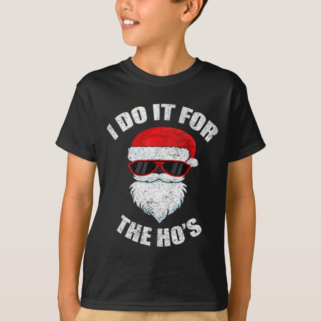 Camiseta Funny Christmas Adult Naughty Dirty Pajama, Ho Pj, (Anverso)