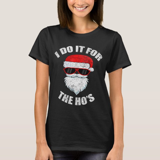 Camiseta Funny Christmas Adult Naughty Dirty Pajama, Ho Pj, (Anverso)