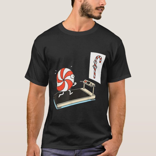 Camiseta Funny Christmas Candy Cane Peppermint Candy Humor  (Anverso)