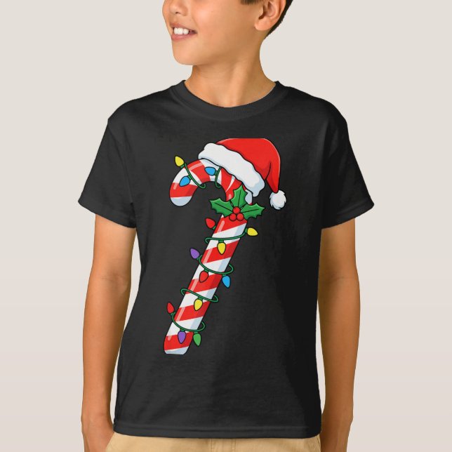 Camiseta Funny Christmas Candy Canes Santa Xmas Kids Men Wo (Anverso)