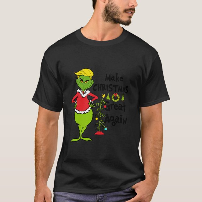 Camiseta Funny Christmas Clothing Make Christmas Great Agai (Anverso)